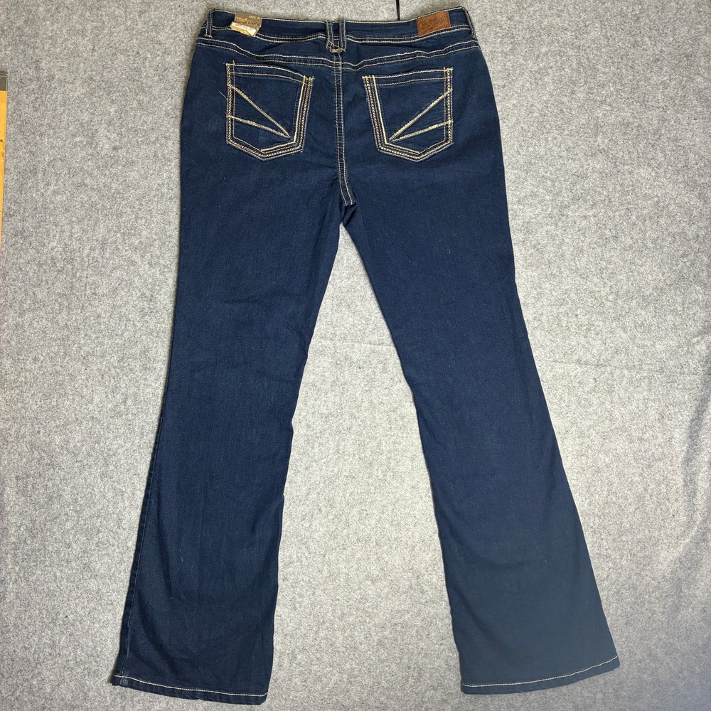 Y2K Myth Of Jade Womens 18W 36x32 Bootcut Jeans Dark Wash Blue Stretch Denim - Picture 8 of 8